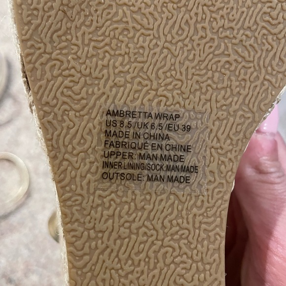 Justfab Gold Wrap Wedges - Picture 3 of 5